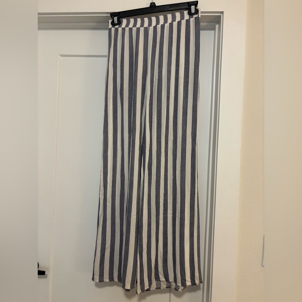 Striped Navy and White Pants